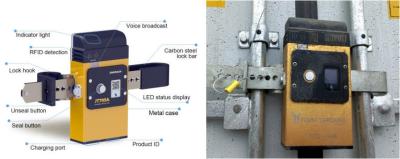 China Alloy Metal GPS Electronic Lock With Container Door Bars Holding Type for sale