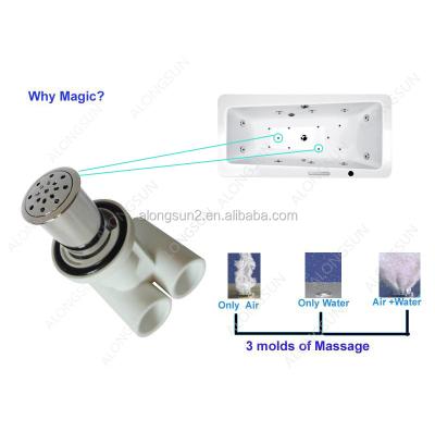 China Magic Components Whirlpool Massage Whirlpool Jet ABS Covers Portable Bathtub Jets for sale