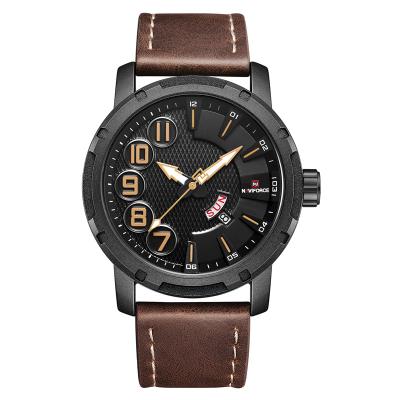 China Water Resistant Luxury Brand Quartz Watches Men Fashion Waterproof Leather Sport Military Watch Man NAVIFORCE  9154 for sale