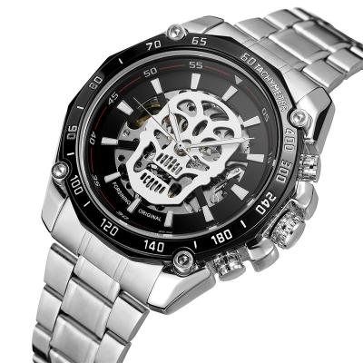 China Water Resistant Forsining Stainless Steel Mechanical Wrist Watch Fashion Skull Waterproof Men watch for sale