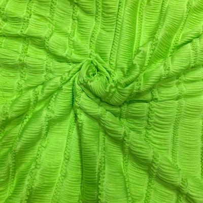 China Knitted Pleated Fabric New Knitted Warp Knitted Wave Great Wall Lantern Elastic Bright Wrinkle Crumpled China Woven Textile Fabric for sale