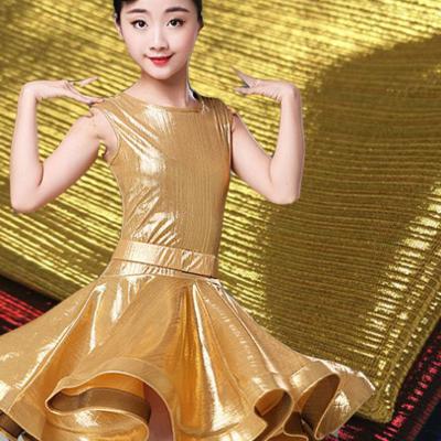 China Knitted Stretch Bronzing Knitted Fabric Stain To Stretch Tan Fabric Gold And Silver Color Gold Beauty Strip Acceptable And Customized for sale