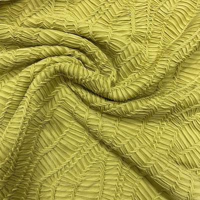 China Knit Textured Centipede Jacquard Fabric New Spot Knitted Jacquard Leaf Curved Fan Leaf China Woven Textile Fabric for sale