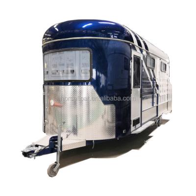 China Travel Trailer 2HAL-D trailer used for horse angle load deluxe version for sale