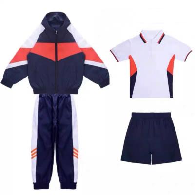 China School High Quality Autumn Summer Cotton School Uniform Dirty Resistant  Pant Kindergarten Primary  Polo Dress Shirts School for sale