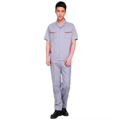 China Anti-Static 2023 Hot Sale Full Process Polyester Cotton Workwear Summer Clothing Uniform Breathable Work Set for sale