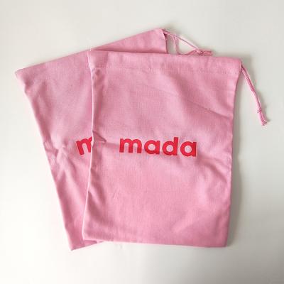 China Gift Bag Custom Size Brushed Cotton Drawstring Dust Bags for sale