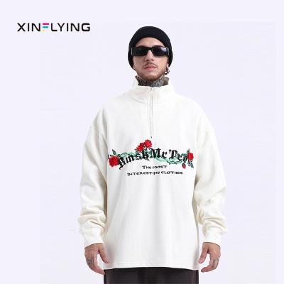 China Anti-wrinkle Custom Crewneck Sweatshirts Embroidered Custom Fleece Lined Logo Edge Raw Cut Plain High Quality Screen Printed Hoodies for sale