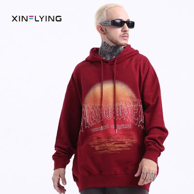 China Anti-wrinkle Custom Mens Heavyweight Luxury Heavy Pima Preshrunk Cotton Fleece Blank No Pocket Plain Hoodies for sale