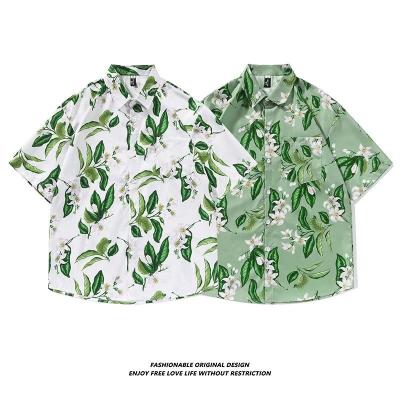 China Anti-wrinkle Hawaiian Shirt Fabric Custom Hawaiian Shirts Sublimation 3D Printed Hawaiian Shirt for sale