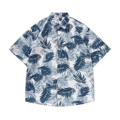 China Anti-wrinkle Hawaiian Print Shirt Men Hawaiian T-Shirt Custom Hawaiian Shirt for sale