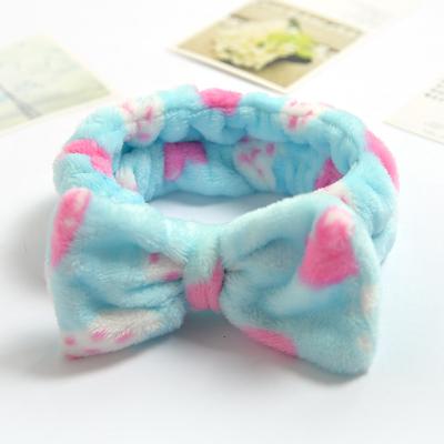 China European And American Style Makeup Bow Bath Headband For Women Shower Headbands Head Wraps For Face Wash Soft Appropriate Headband for sale