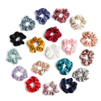 China Popular Soft Cloth Solid Color Satin Headband Cloth Art Hair Bow And Sheer Hair Rope Scrunchies For Girls for sale