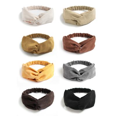 China Amazon European and American hot sale new style design suede headband for women simple simple daily life headband girls hair accessories for sale