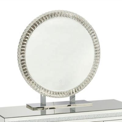 China ILUMAY Extra Large 80cm Diamond LED Round Lighted Mirror With Light For Living Room for sale