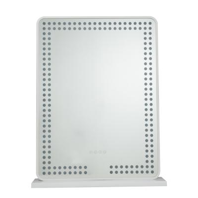 China Wholesale Cheap Glamorous Large Vanity Mirror Lighted With Laser Logo for sale