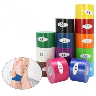 China 96% Cotton + 4% Spandex Wholesale 5CM*5M Adhesive Tape Dynamic Kinesiology Sports Tape For Muscle Care 8/5000 Logo Can Be Customized for sale