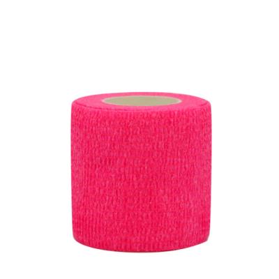 China Manufacturer Hot Pink Non-Woven Fabric Cohesive Elastic Cohesive Flexible Bandage Bandages Custom Colors Sizes for sale