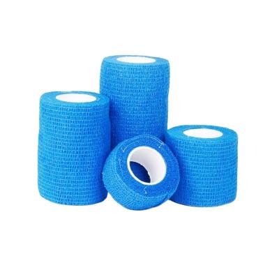 China Custom Manufacturer Bandage Colors Blue Color Cohesive Elastic Cohesive Nonwoven Adhesive Bandage Flexible Bandages Custom Sizes for sale