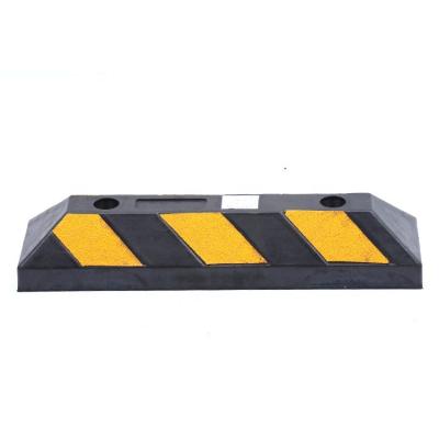 China Anti-fade Black Yellow Rubber Reflective Wheel Parking Restriction For Protectors for sale