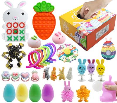 China Amazon Hand Tear Eco-friendly Material Box Dismantling DIY Package Box Christmas Easter Eggs Rabbit Sensory Stress Reliever Blind Person Toys For Children for sale