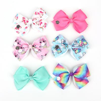 China Sweet Hot Selling JoJo Cute Girl Hairpin Hair Bow 14 Colors Draw Tape Hair Bow 14 Colors Mica Ribbon for sale