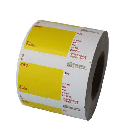 China Waterproof Custom Color Label Paper Heat Sensitive Self Adhesive Sticker for sale