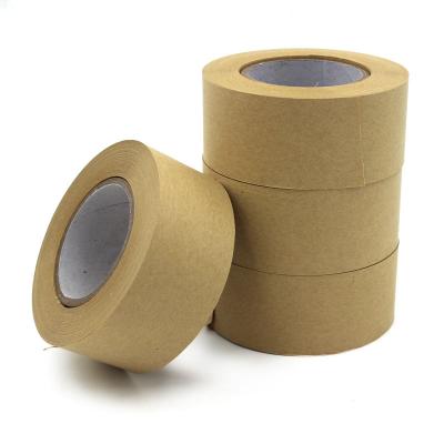 China Good Quality High Adhesive Strength Kraft Paper Wrapping Paper Waterproof Brown Paper Tape Waterless Tape for sale