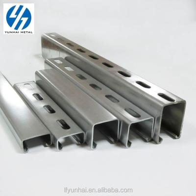 China High quality slotted galvanized steel support system strut c channel for sale