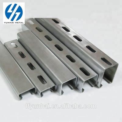 China High quality slotted galvanized steel support system strut gi c iron channel for sale