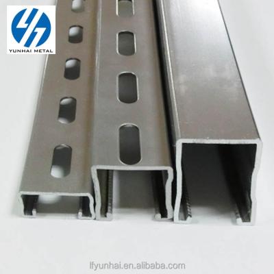 China Support system factory direct supply slotted strut channel HDG Gi strut c channel galvanized steel unistrut steel for sale