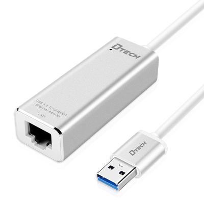 China COMPUTER DTECH Best price Wholesale price USB3.0 TO 1000Mbps ethernet network adapter 0.2M for Computer Mac etc. for sale