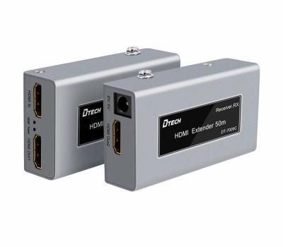 China Portable HDMI Extender Ethernet Network Transmitter Receiver 50m HDMI Extender Single Cable for sale