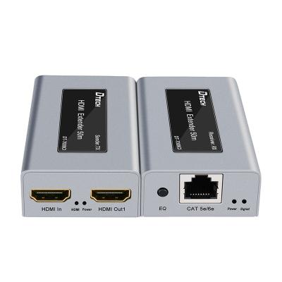 China Display DTECH High Quality Wholesale Over Cat5e/6e Speed 50m HDMI Super Extender 50M For Computer for sale