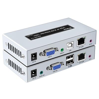 China 1080P@60Hz DTECH VGA usb kvm Extender over IP/TCP UTP/STP CAT5e/6 Rj45 LAN Network VGA mouse and keyboard extender VGA USB for sale