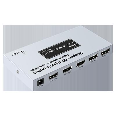 China DTECH High Quality HDMI Splitter 1x4 4Kx2K@30Hz 3D 1080P@60Hz HD 4 Ports Video Audio HDMI Splitter DT-7144A(2ND) for sale