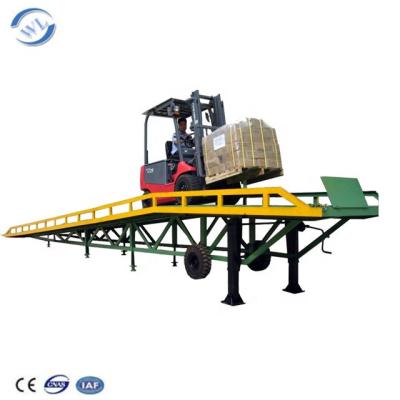 China Convenience 5-15t Safety Operation Yard Ramp Container Easy Hydraulic Dock Ramp Mobile Loading Ramp For Forklift for sale