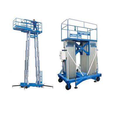 China Easy Operation Safety Convenience Double Mast Aluminum Alloy Lift Platform Aerial Work Platform for sale