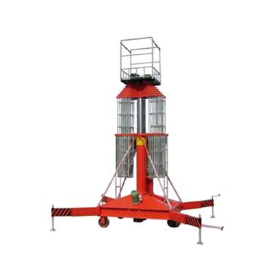 China Double-Ladder Series Aluminum Profile 30m Mast Lift Inground Car Telescopic Steel Scissor Lift Hydraulic Single Cylinder Car Mobile Scissor Lift for sale