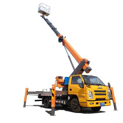 China telescopic aerial platform vehicle 4x2 ladder forklift boom lift platform truck for sale < 4L for sale