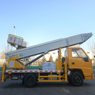 China Jmc 4x2 32m 36m mobile sand furniture forklift lifting swivel ladder truck for sale < 4L for sale