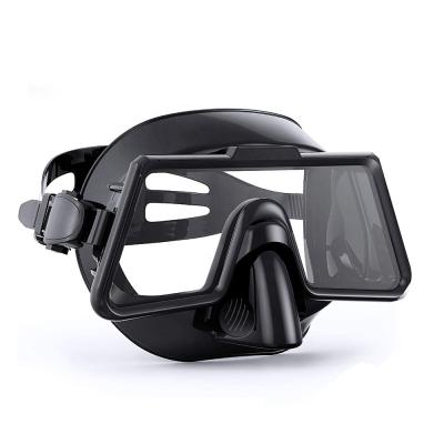 China New Design Square Strap And Skirt DOVOD Silicone Super Wide Vision Tempered Glass Diving Mask Cheap Price From China Factory for sale