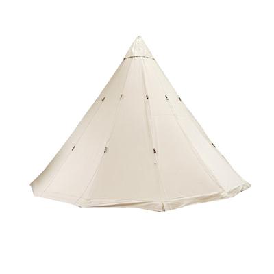 China Wholesale Custom High Quality Tent 5M 4M Oxford Cloth Waterproof Straight Tie Type Family Camp Pyramid Tent 4 Season Indian Bell Teepee Tent for sale