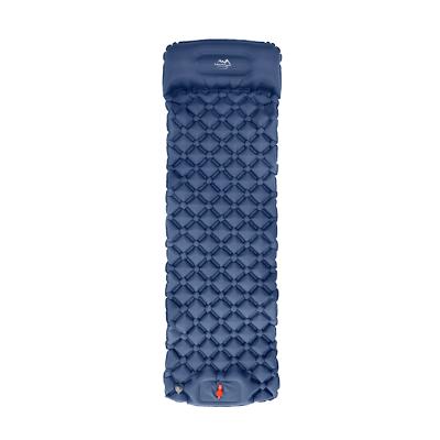 China High Quality Lightweight Outdoor Foldable Self Inflating Air Mattress Sleep Pad Inflatable Moisture Proof Camping Bed With Foot Pump for sale