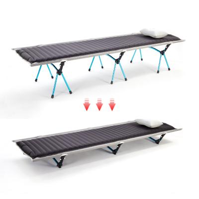 China Outdoor Camping Boosting Good Quality Colapsible Light Weight Moving Out Door Camp Cradle Metal Mattress Bunk Aluminum Inflatable Camping Beds For Adults for sale