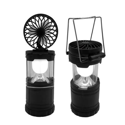 China OUTDOOR 2 in 1 Portable Outdoor Electric Solar Cob Led Camping Lamp Tent Light Lantern With Rechargeable Ceiling Fan for sale