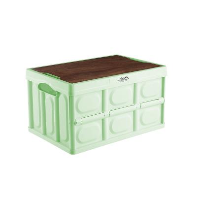 China Rockbrook Folding Waterproof White Outdoor Camping Wooden Plastic Grocery Storage Box For Trucks for sale