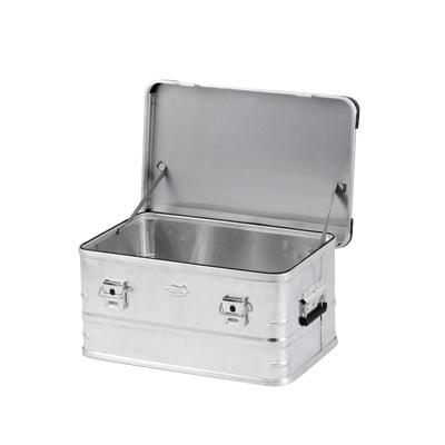 China Rockbrook High Quality Portable Waterproof Kitchen Aluminum Alloy Storage Container Outdoor Camping Box With Trailer Wheel for sale