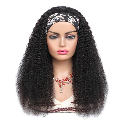 China Hair EUR America Hair Supplier Hd Transparent 100% Lace Frontal Wig With Headband For Black Women for sale