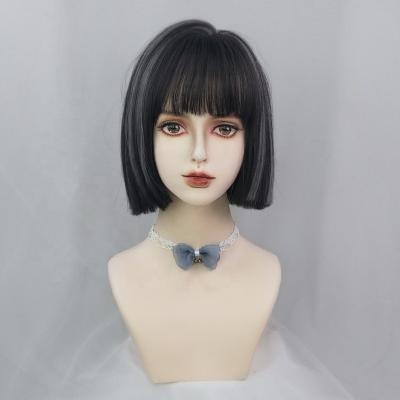 China Clog Queen Women High Temperature Fiber Cosplay Short Straight Bob Wigs High Quality Synthetic Wig for sale